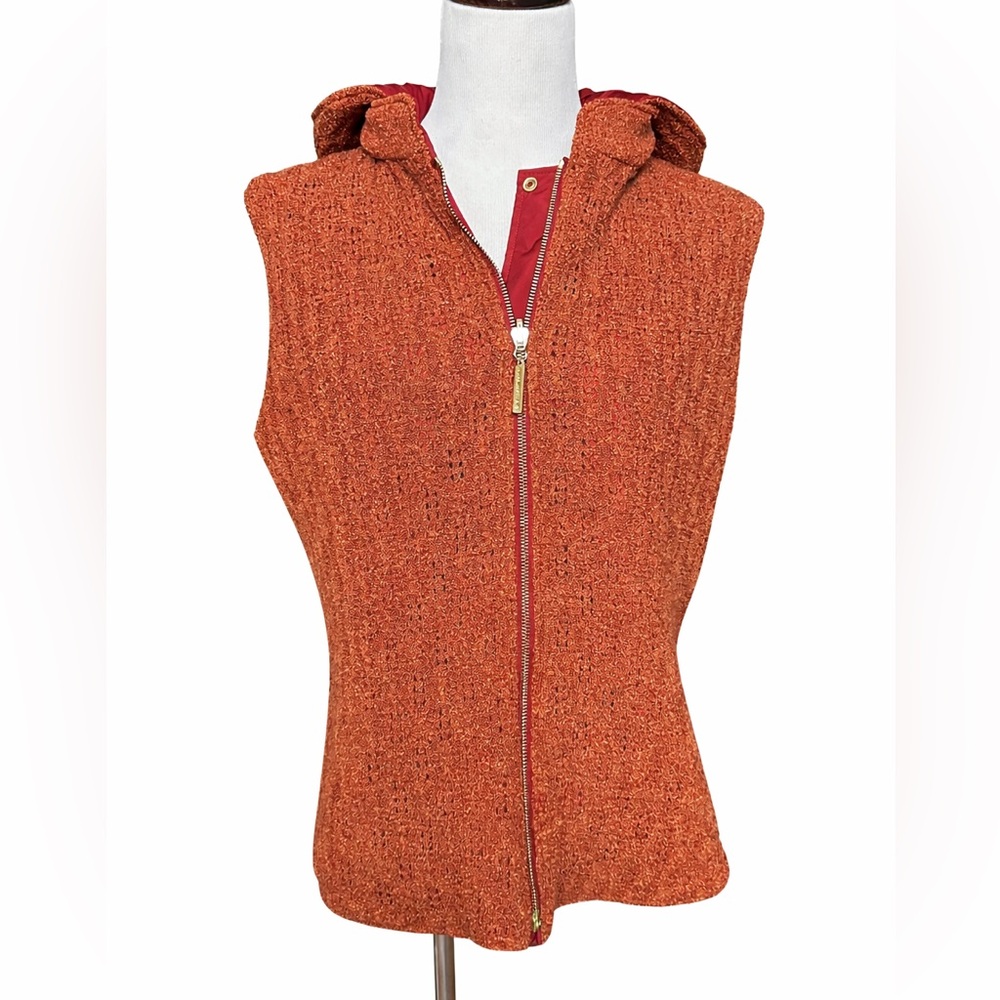 St. John Sport Hooded Reversible Wool Vest
